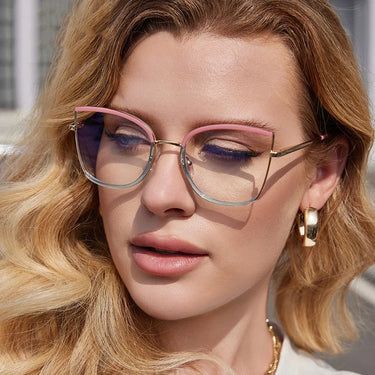 Retro Cat Eye Anti Blue Light Glass